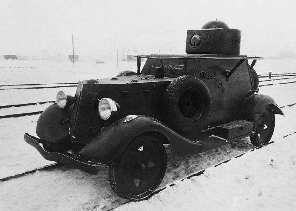 Ба-20 ранних версий, переооборудованный под ЖД-ход