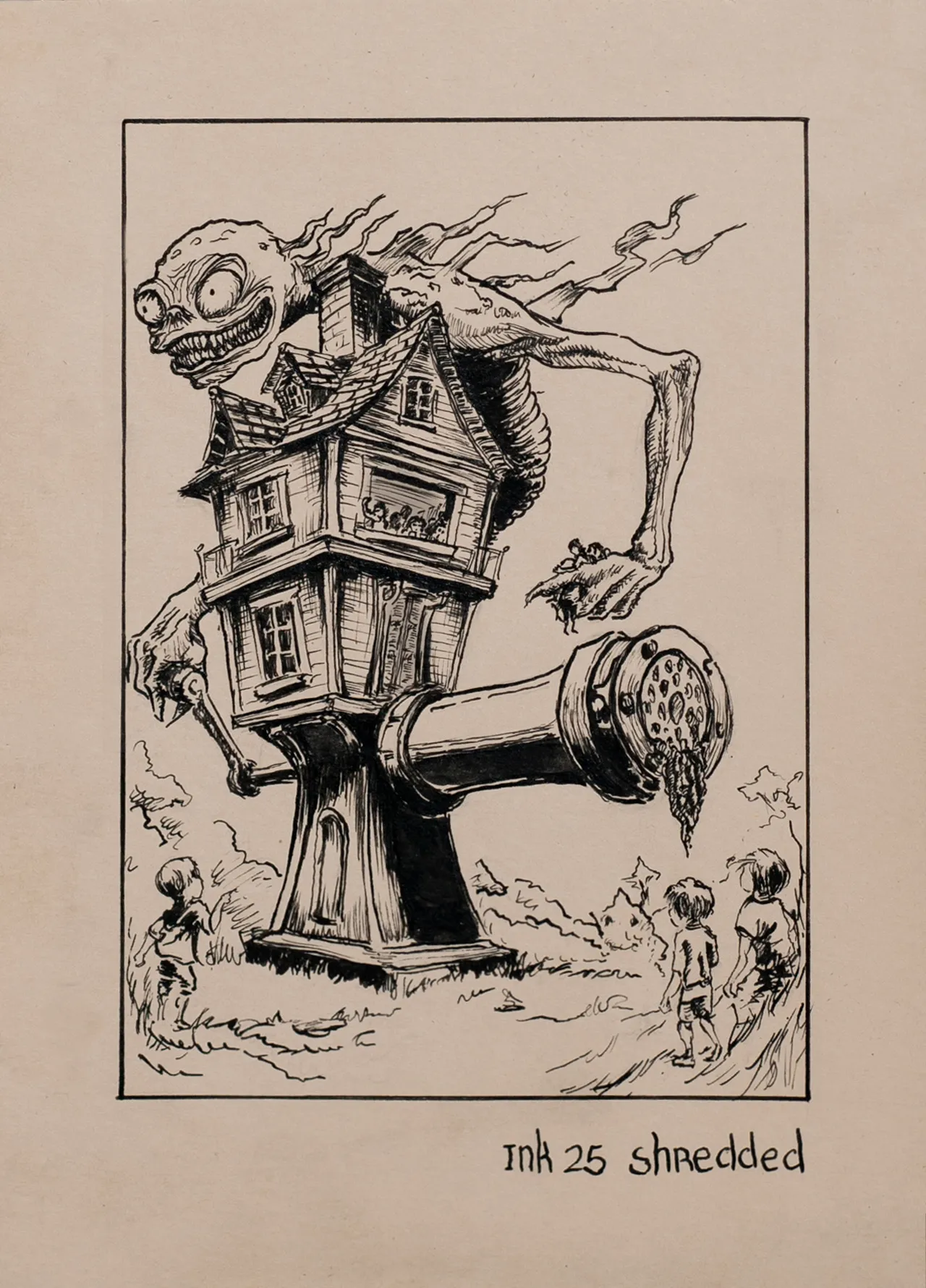 В былые времена это был бы антивоенный рисунок, а сегодня.. ну просто против всего плохого