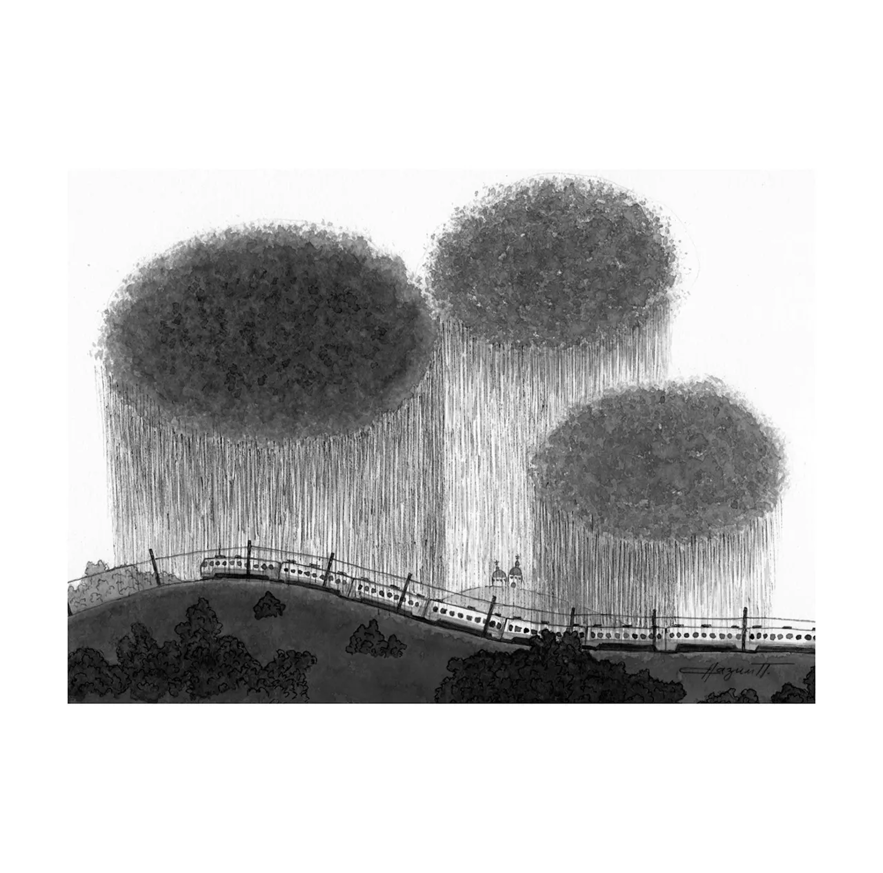 Павел Назим (инженерная графика) -&nbsp;СКВОЗЬ СТЕНУ ДОЖДЯ