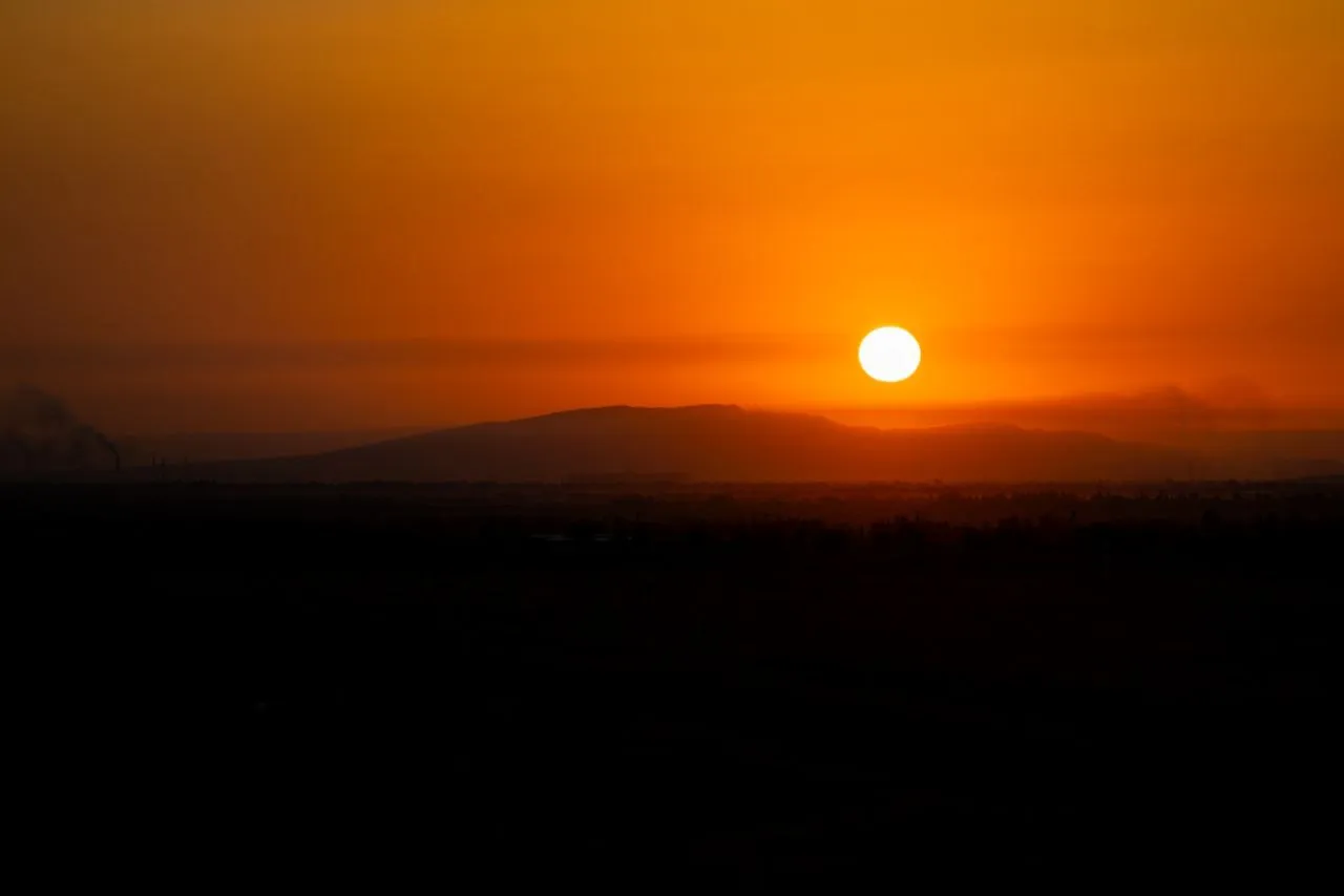 И закат по пути домой