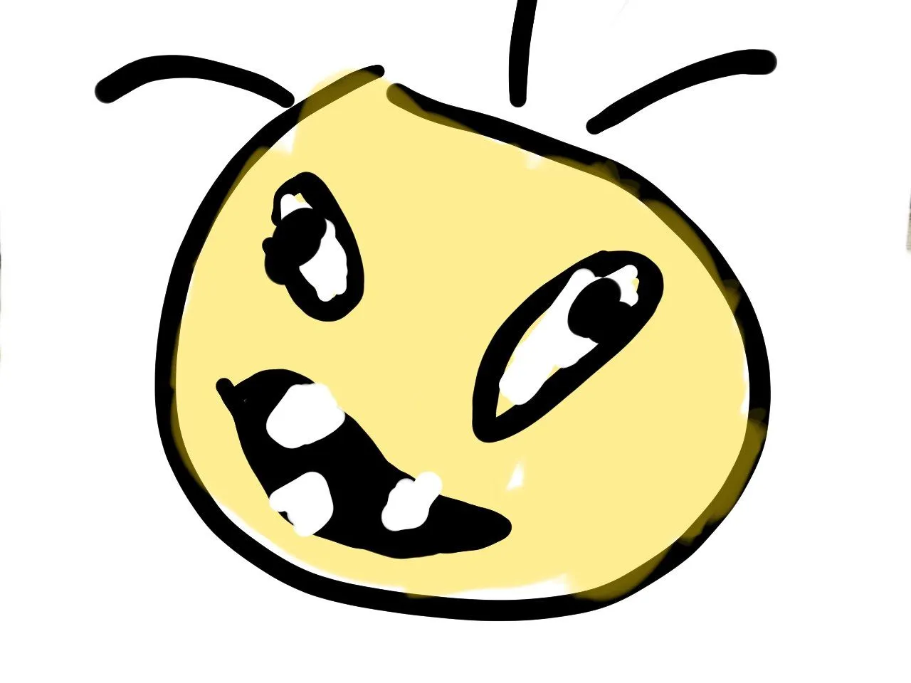 Попытка изобразить тот самый "чокнутый" смайлик из аськи