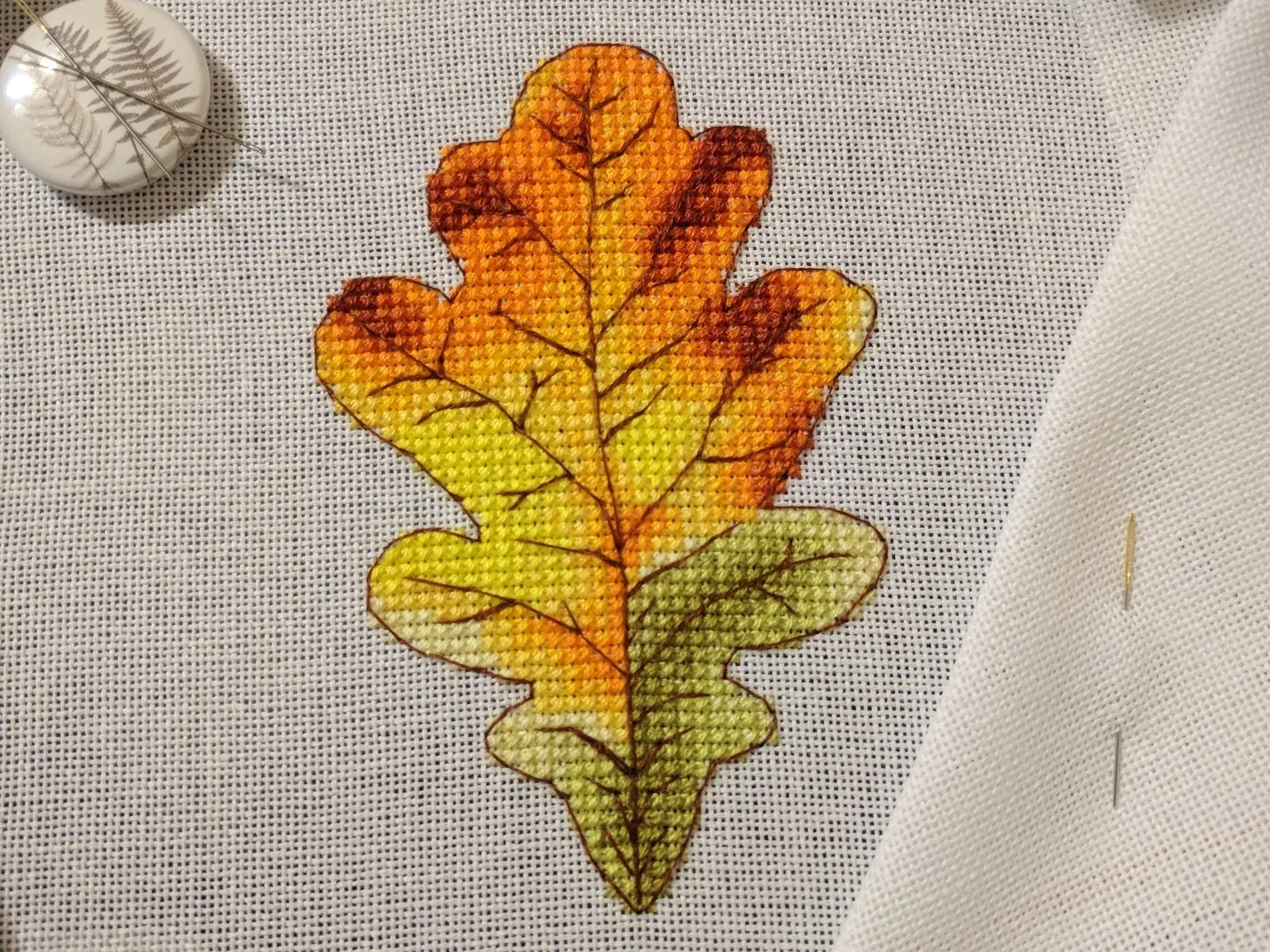 затем вышивается весь бэкстич