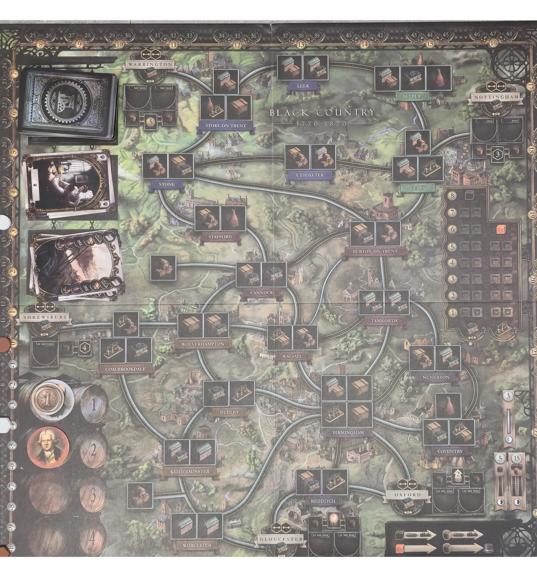 Вот общий вид карты, убрал почти все жетоны, что бы не "перегрузить".&nbsp;