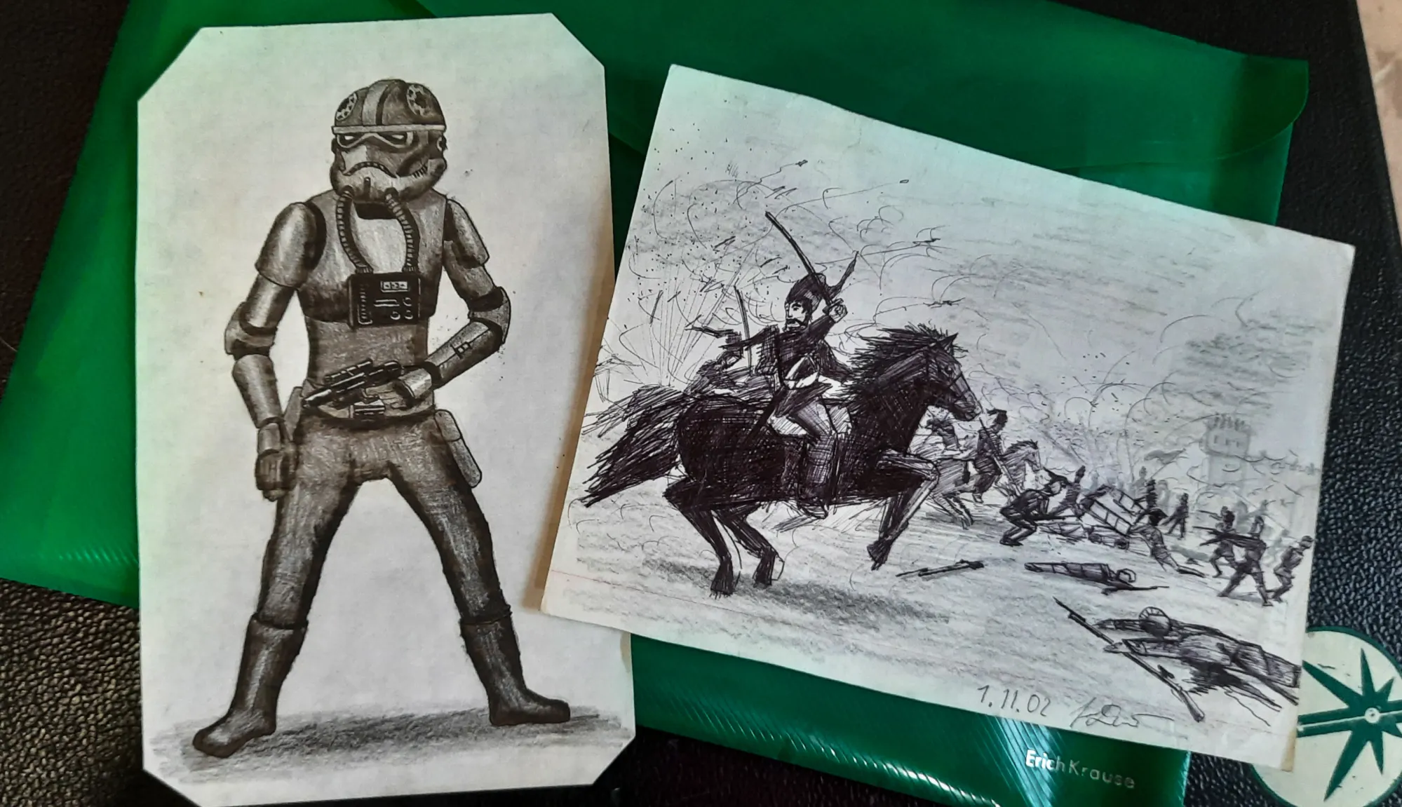 Мои школьные рисунки. Некоторые даже относительно не стыдно показать сейчас:)