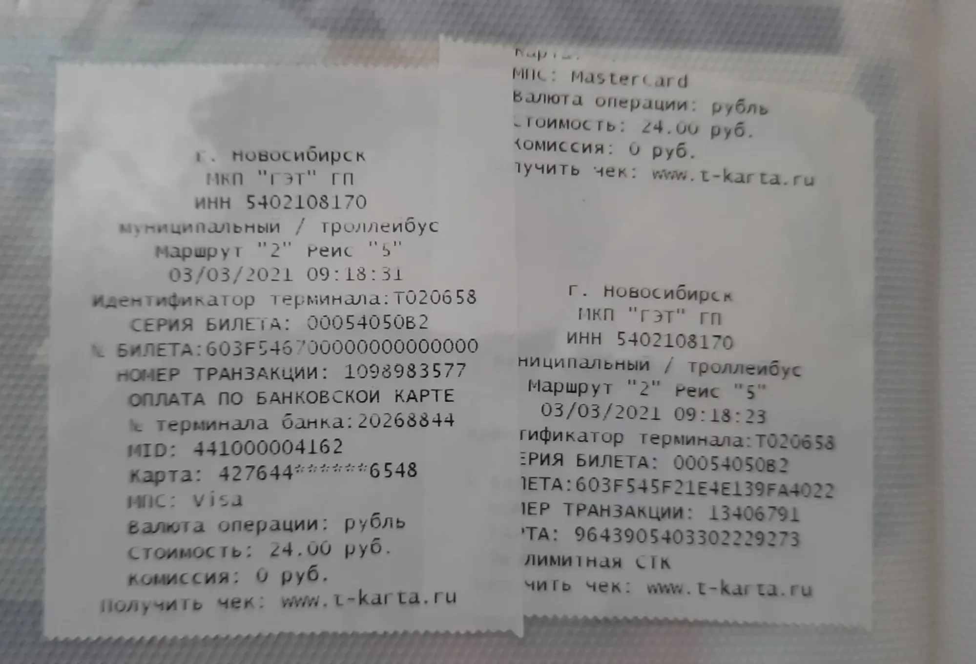 Железнодорожные и троллейбусные билетики. А почему бы и нет?:)