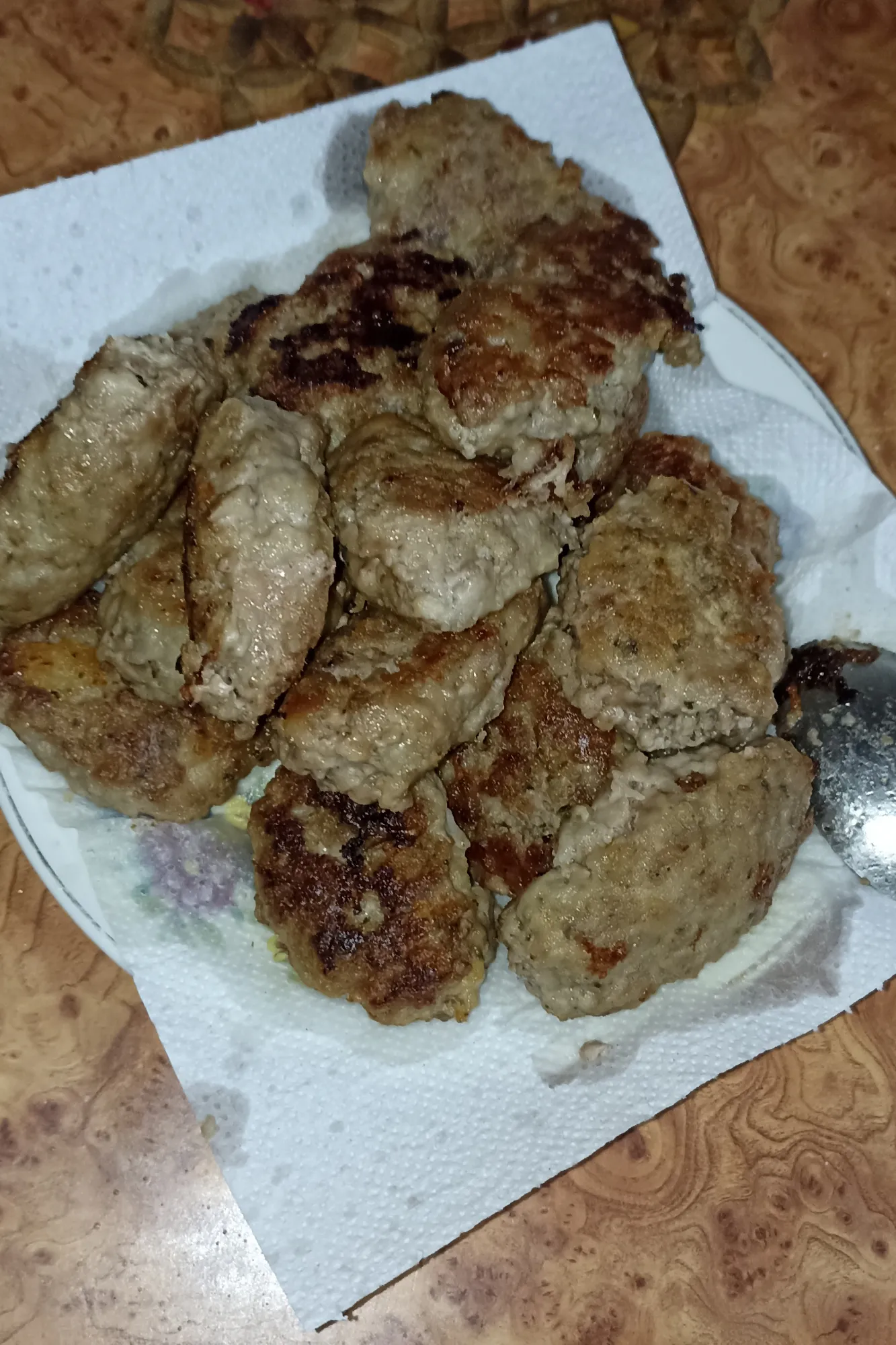 Вот где тёмное — это уже немного пережарились.