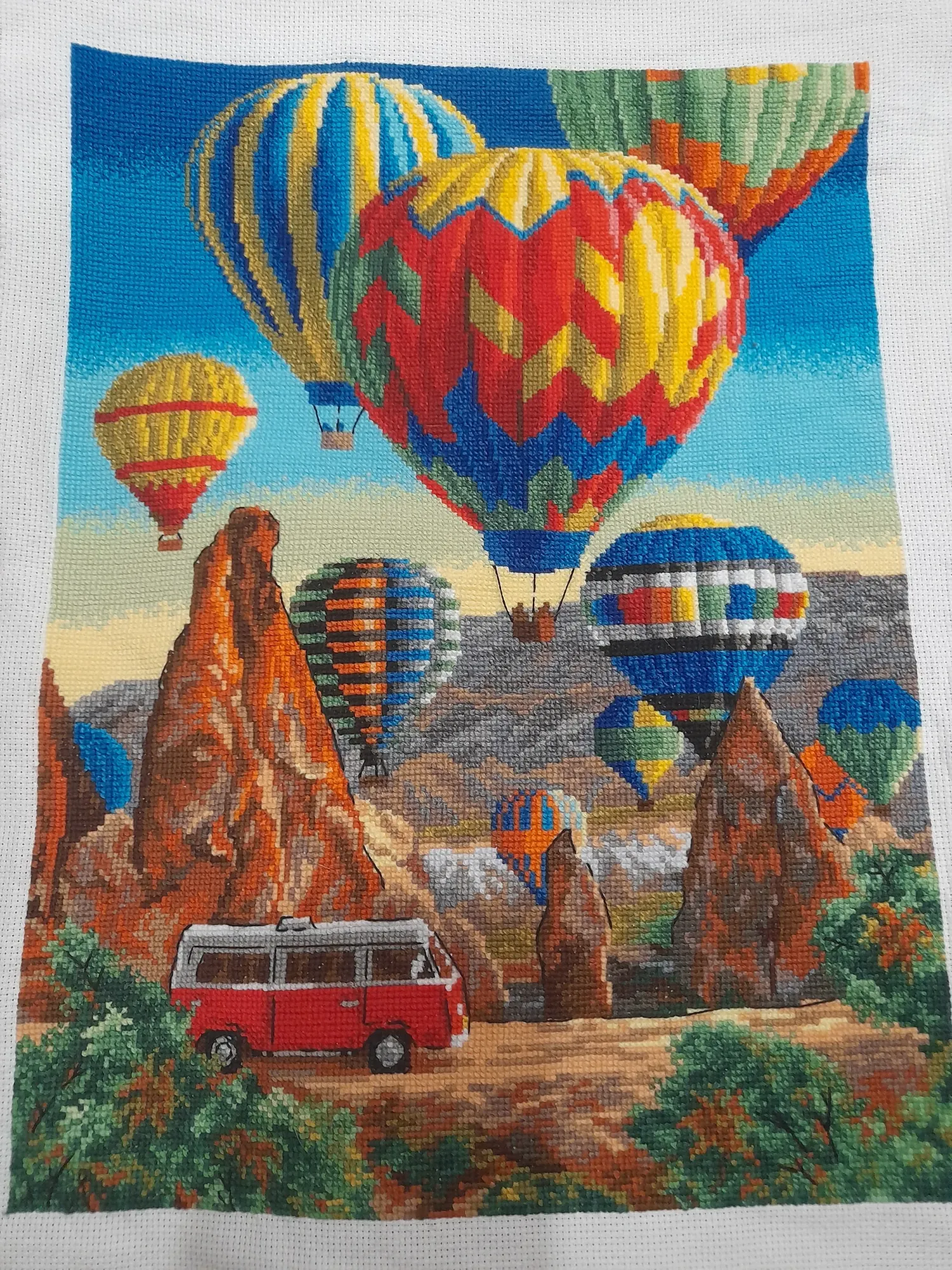 "Фестиваль в Каппадокии". Самая лучшая фирма по выпуску наборов для вышивания- "Риолис".Закончила вышивать в январе 2024