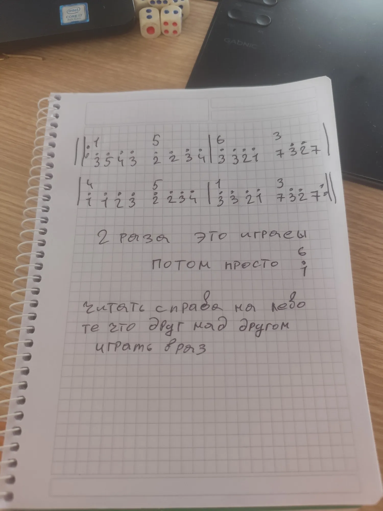 ритм надо пометить или на слух?