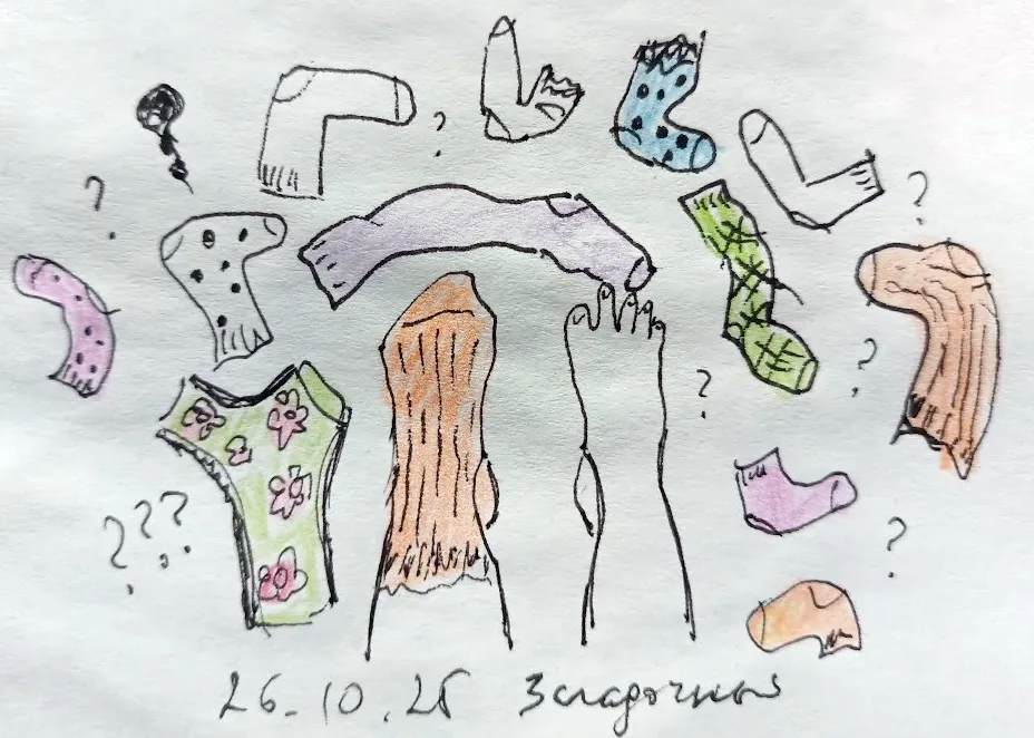 Ну что, раз уж подняли тему носков - классический утренний пазл