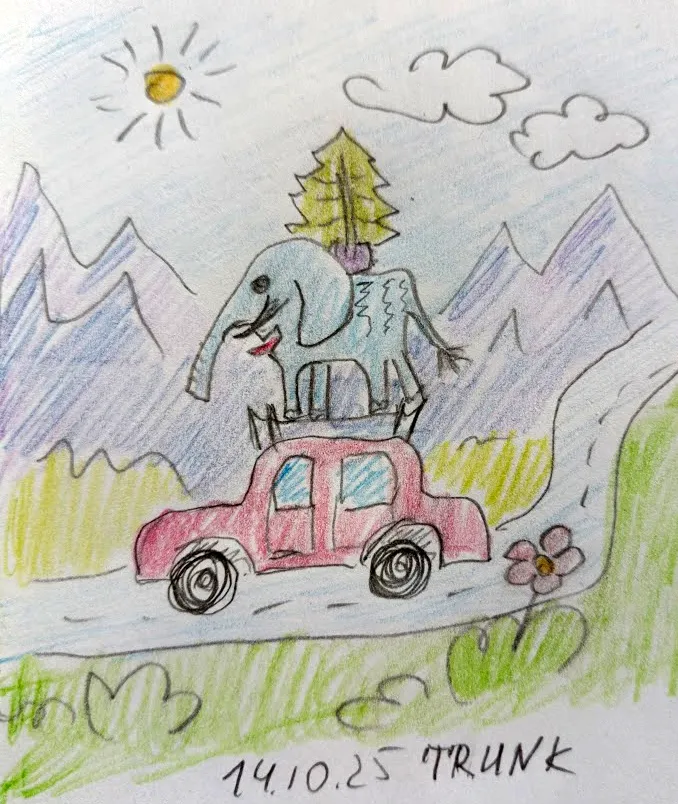 Хотела ещё сундук вместить, но так затянуло рисование слона, что забыла