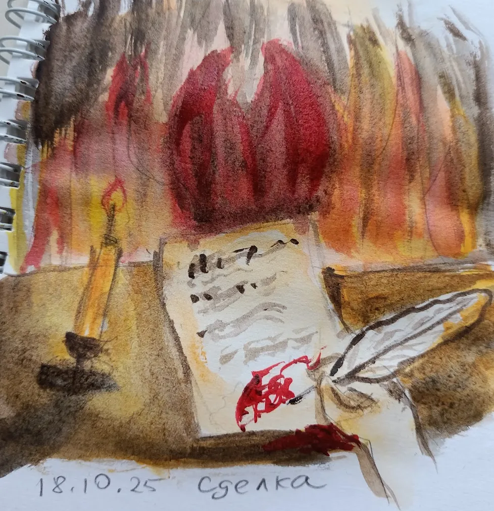 Тема сегодня интересная, долго выбирала - эту рисовать или ту что за 30 монет. Пришлось брать акварель, иначе основной компонент сделки выглядел бы неправдоподобно )